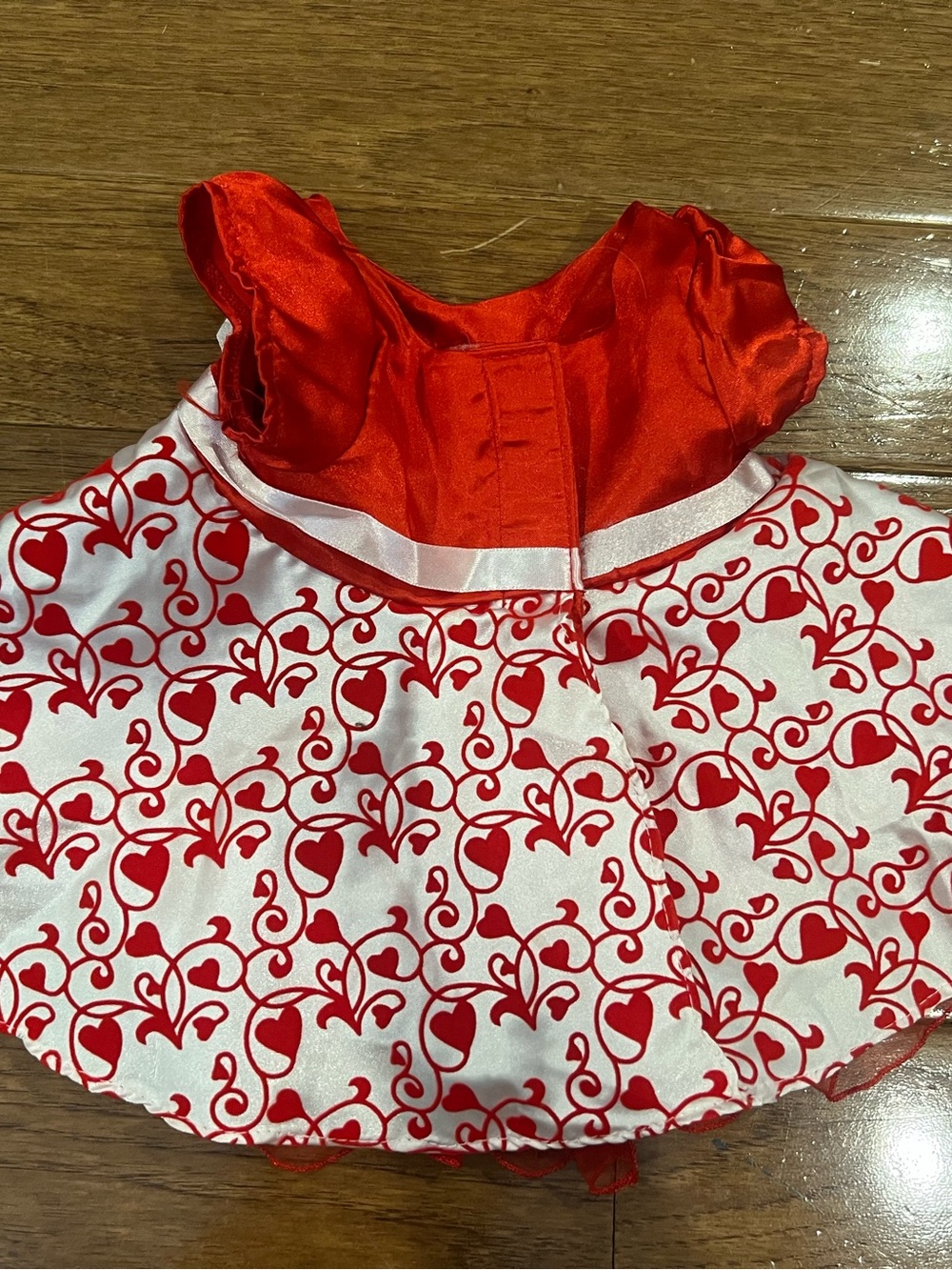 Build-A-Bear Red and White Heart Print Dress - Picture 2 of 3